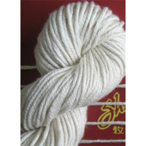 SILKY CASHMERE ARAN Naturhvit